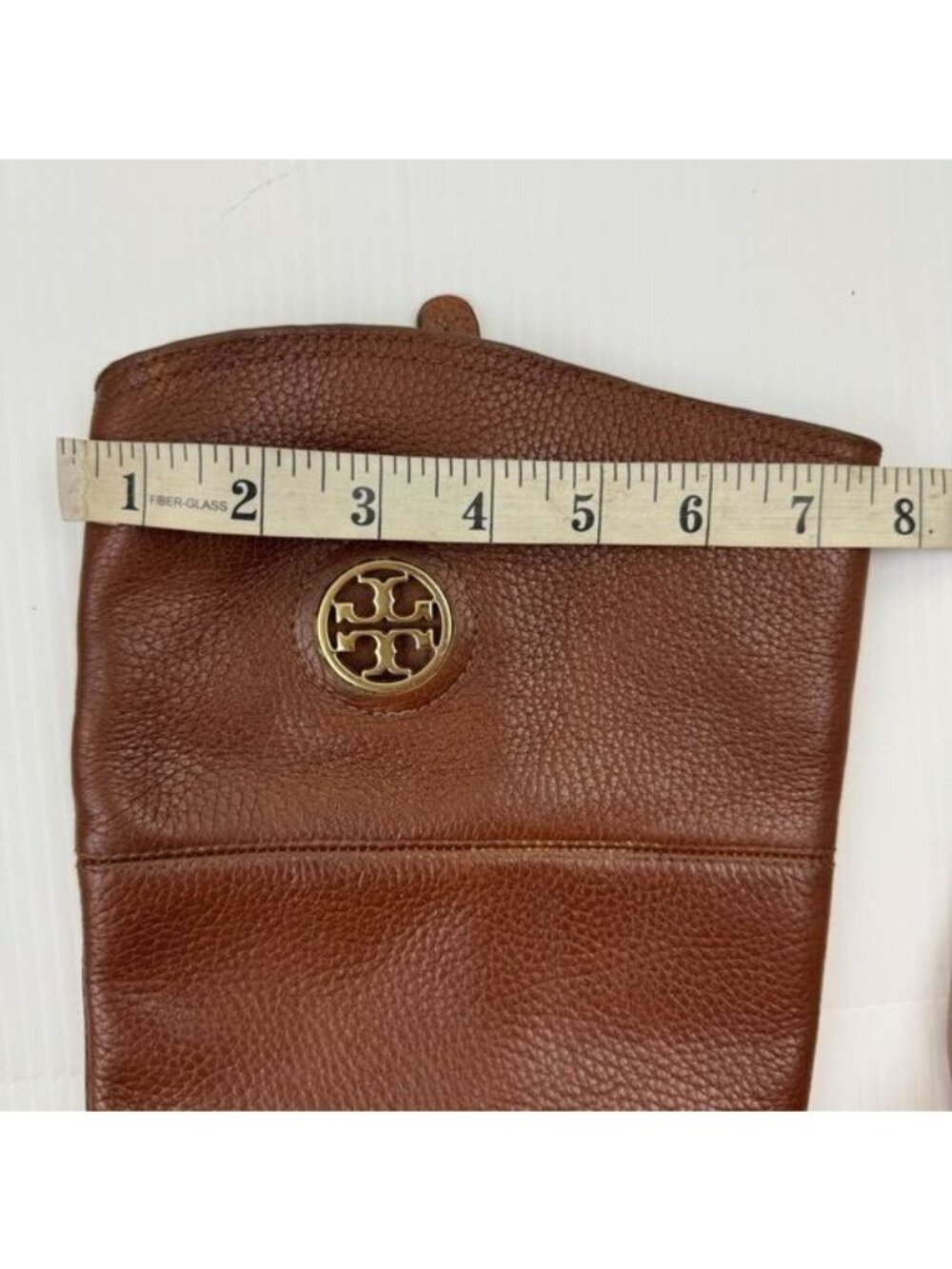 Tory Burch Knee High Junction Leather Riding Boots Brown 8.5 - Picture 12 of 15